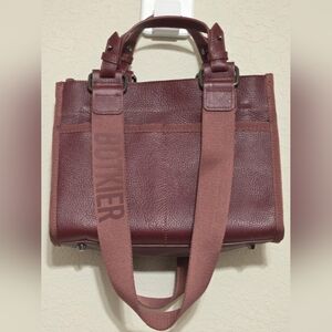 Burgundy Botkier Bedford Bite Size Structured Leather Handbag